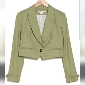 Veronica Bread Girand Linen Blend Crop Jacket